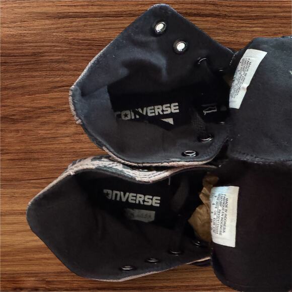 Converse Chuck Taylor All Star Hi Rock Script Print Sz 5W - Picture 8 of 9